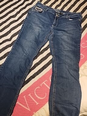 Love Indigo Women's Dark Blue Boot Cut Jeans